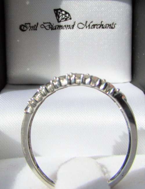 **AMAZING DEAL [R29419]** SEVEN ROW [0.350ct] DIAMOND BAND [WHITE GOLD] - BUY SAFE