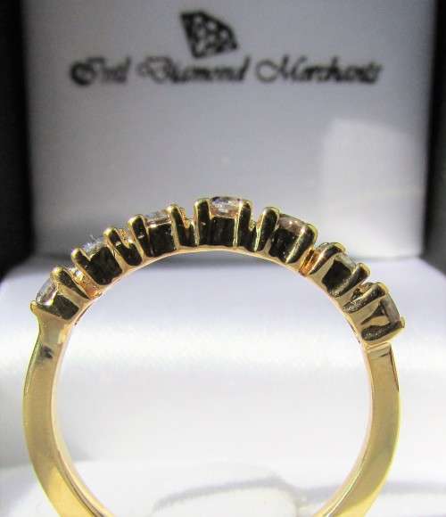 **GORGEOUS [R24518]** 7 DIAMOND ETERNITY [0.550ct] DIAMOND RING [YELLOW GOLD] - BUY SAFE