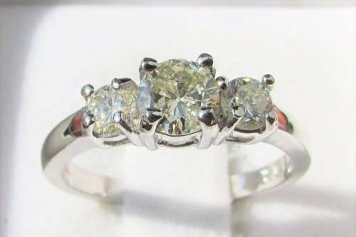 **ONCE OFF PIECE [R36639]** DESIGNER [0.700ct] TRILOGY DIAMOND RING [WHITE GOLD] - BUY SAFE