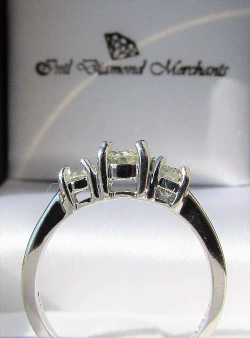 **ONCE OFF PIECE [R36639]** DESIGNER [0.700ct] TRILOGY DIAMOND RING [WHITE GOLD] - BUY SAFE