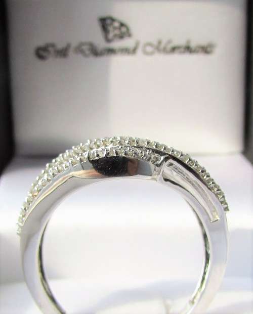 **ONCE-OFF [R53385]** HIGH QUALITY [1.250ct] DIAMOND BAND [4.872g] WHITE GOLD - BUY SAFE