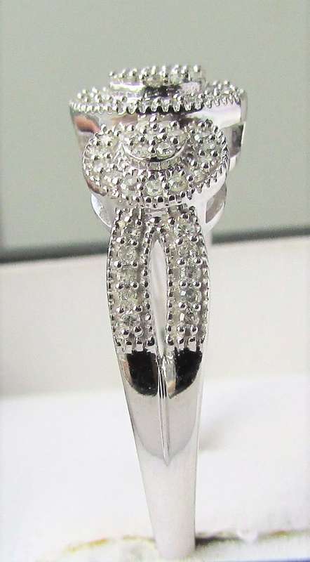 **NEW RANGE [R26639]** DESIGNER [0.350ct] TRILOGY CLUSTER DIAMOND RING [WHITE GOLD] - BUY SAFE