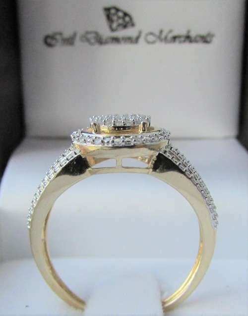 **SPLIT SHANK [R24639]** DESIGNER [0.350ct] SPLIT SHANK DIAMOND RING [YELLOW GOLD] - BUY SAFE