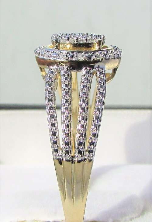 **SPLIT SHANK [R24639]** DESIGNER [0.350ct] SPLIT SHANK DIAMOND RING [YELLOW GOLD] - BUY SAFE