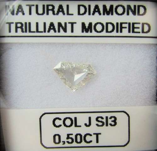 **SUPERMAN DESIGN** SPARKLING MOD. TRILLIANT [0.500ct] CUT [LOOSE DIAMOND] - SOUTH AFRICA - BUY SAFE
