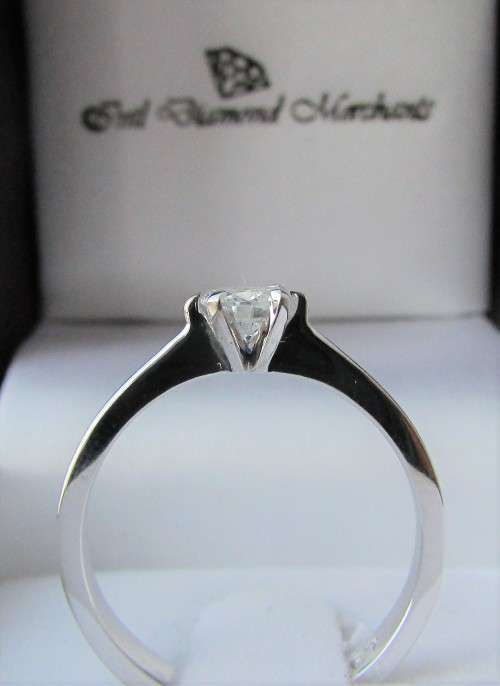 **STUNNING SOLITAIRE [R21036]** ROUND CUT DIAMOND [0.300ct]  RING [WHITE GOLD] - BUY SAFE