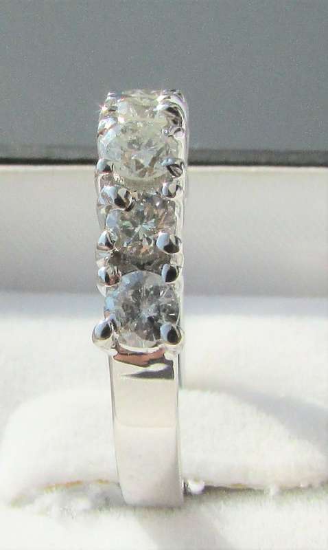 **GORGEOUS [R53518]** 7 DIAMOND ETERNITY [1.270ct] DIAMOND RING [WHITE GOLD] - BUY SAFE