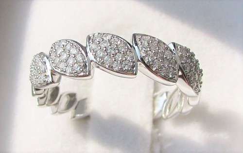 **ANNIVERSARY PROMO [R29419]** MARQUISE DESIGN [0.350ct] DIAMOND BAND [WHITE GOLD] - BUY SAFE