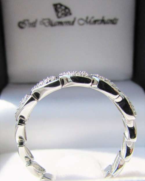 **ANNIVERSARY PROMO [R29419]** MARQUISE DESIGN [0.350ct] DIAMOND BAND [WHITE GOLD] - BUY SAFE