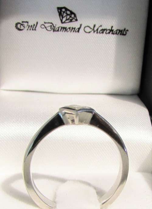 **TUBE SETTING [R20745]**SPARKLING PRINCESS CUT [0.250ct] DIAMOND RING [WHITE GOLD] - BUY SAFE