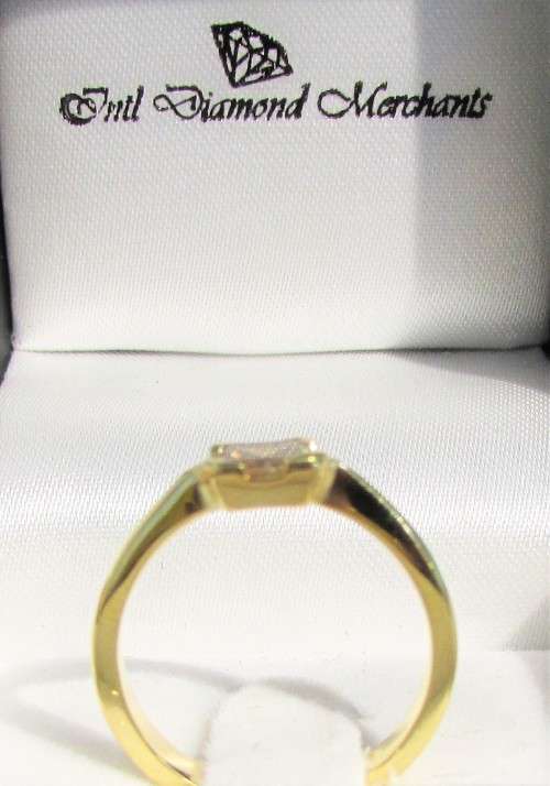 **CHOCOLATE COLLECTION [R23518]** PRINCESS [0.300ct] DIAMOND RING [YELLOW GOLD] - BUY SAFE