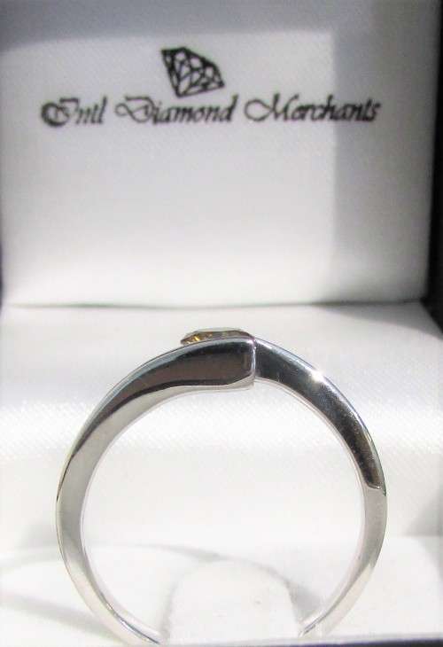 **STUNNING SOLITAIRE [R23036]** ROUND CUT DIAMOND [0.380ct] TWIST RING [WHITE GOLD] - BUY SAFE