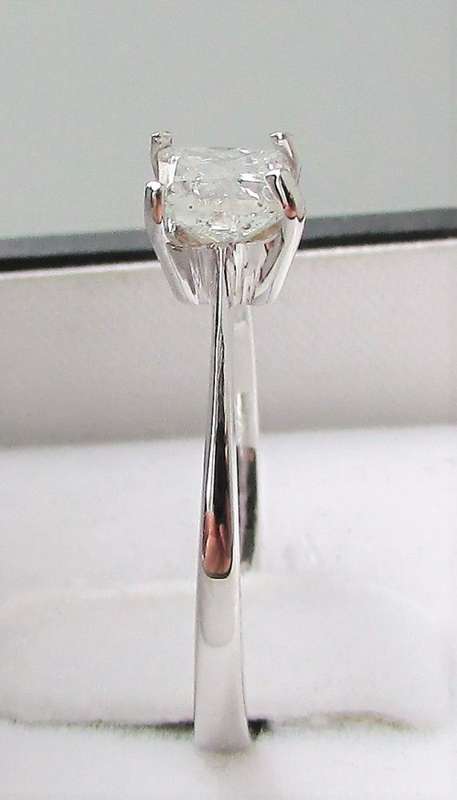 **3/4CT DEAL [R31528]** PRINCESS CUT [0.700ct] SOLITAIRE DIAMOND RING [WHITE GOLD] - BUY SAFE