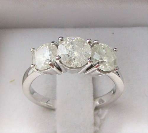 **ONCE OFF CLEARANCE** MASSIVE [2.250ct] TRILOGY ROUND CUT DIAMOND RING [WHITE GOLD] - BUY SAFE