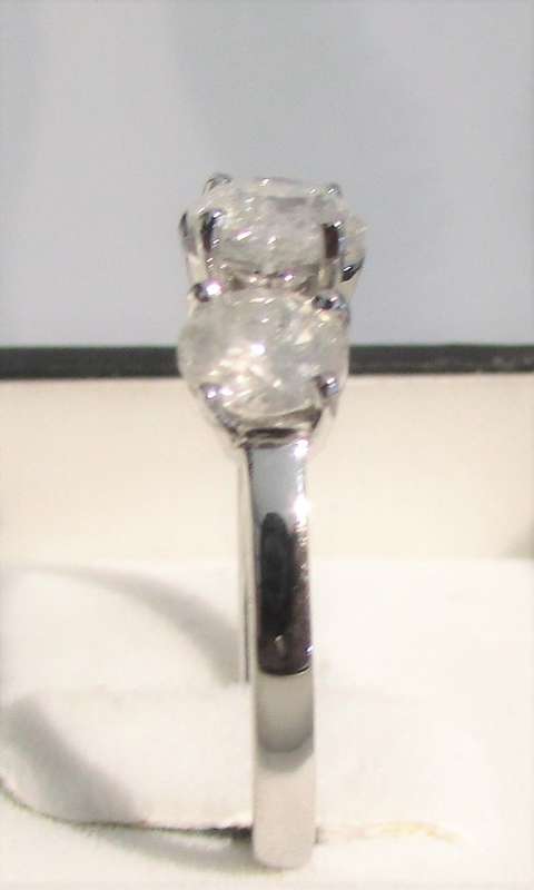 **ONCE OFF CLEARANCE** MASSIVE [2.250ct] TRILOGY ROUND CUT DIAMOND RING [WHITE GOLD] - BUY SAFE
