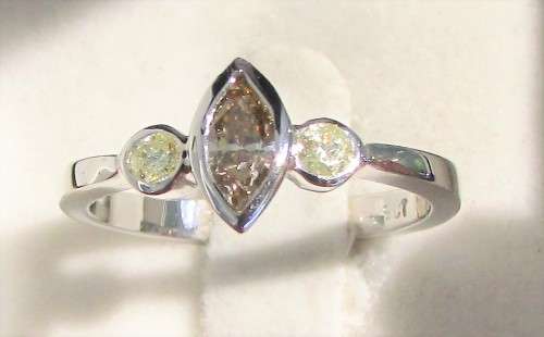 **ONCE OFF PIECE [R30639]** MARQUISE/ROUND [0.600ct] TRILOGY DIAMOND RING [WHITE GOLD] - BUY SAFE