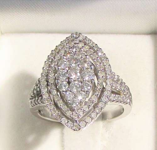 **MASSIVE DEAL [R64327]** MARQUISE SHAPE DESIGN [1.500ct] DIAMOND RING [WHITE GOLD] - BUY SAFE