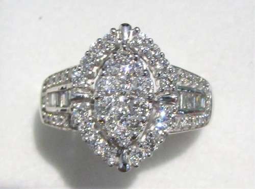 **MASSIVE DEAL [R74327]** MARQUISE SHAPED DESIGN [1.500ct] DIAMOND RING [WHITE GOLD] - BUY SAFE