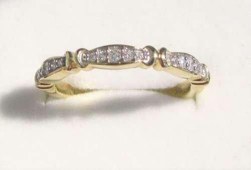 **NEW DESIGN | R19419** ROUND BRILLIANT CUT | 0.200ct | DIAMOND BAND | YELLOW GOLD - BUY SAFE