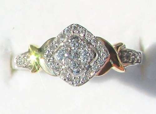 **ULTRA SPARKLY [R28258]** PAVE DESIGN [0.375ct] DIAMOND RING [WHITE GOLD] - BUY SAFE