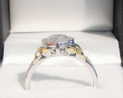**ULTRA SPARKLY [R28258]** PAVE DESIGN [0.375ct] DIAMOND RING [WHITE GOLD] - BUY SAFE