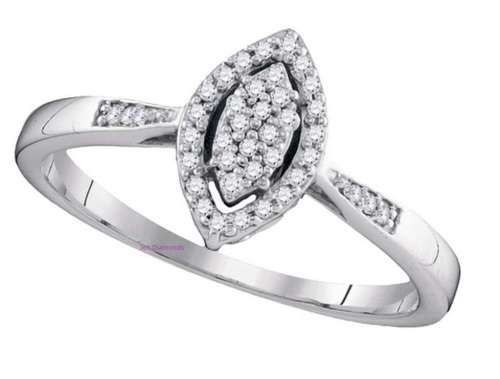 **FANTASTIC VALUE [R30412]** MARQUISE DESIGN [0.300ct] DIAMOND RING [WHITE GOLD] - BUY SAFE