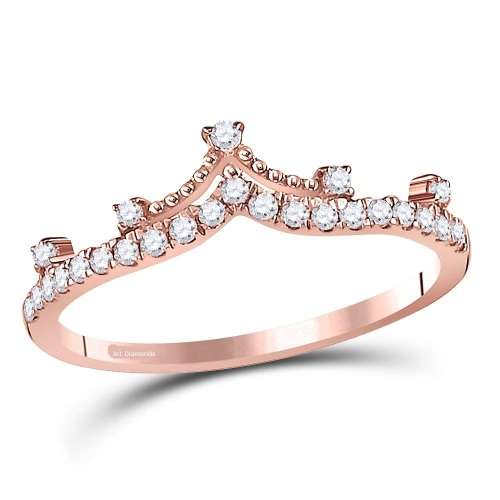 **CELEBRITY DESIGN [R26419]** CROWN DIAMOND [0.350ct] BAND [ROSE GOLD] - BUY SAFE