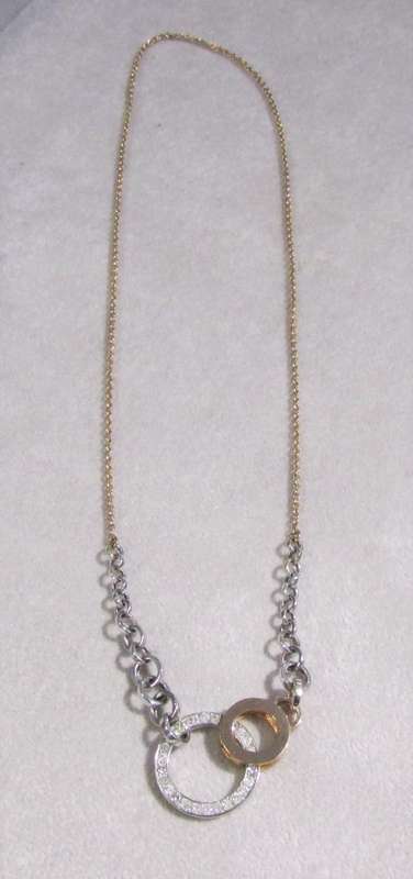 **ITALIAN PIECE [R98326]** ROUND CUT DIAMOND [0.800ct] NECKLACE [18KT ROSE/WHITE GOLD] - BUY SAFE