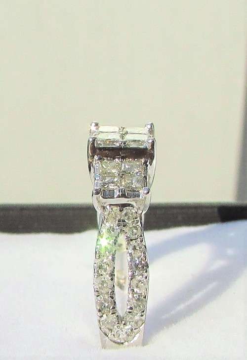 **JAW DROPPING [R59855]** INVISIBLE DESIGN [1.250ct] DIAMOND RING [3.351g] WHITE GOLD - BUY SAFE