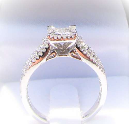 **PRINCESS DESIGNER [R42152]** DIAMOND RING [0.700ct] INVISIBLE SETTING [WHITE GOLD] - BUY SAFE