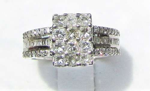 **HUGE [R79128]** ROUND/PRINCESS/BAGUETTE CUT [1.455ct] DIAMOND RING [18KT WHITE GOLD] - BUY SAFE