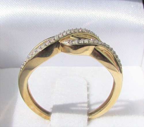 **GORGEOUS [R23419]** HIGH QUALITY [0.220ct] ROUND CUT DIAMOND BAND [YELLOW GOLD] - BUY SAFE