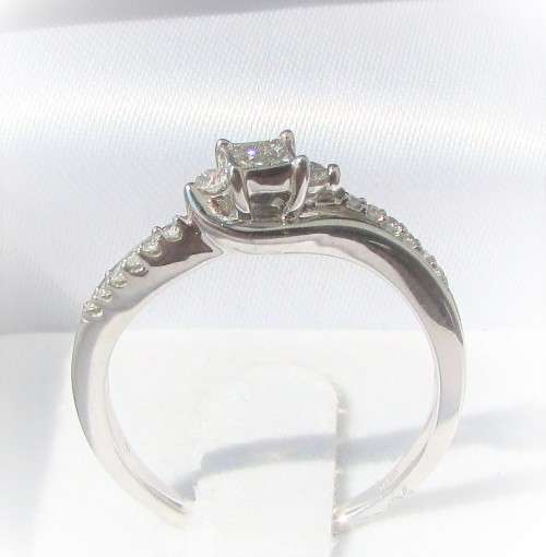 **TRILOGY DESIGN [R29639]** PRINCESS SWIRL [0.300ct] DIAMOND RING [WHITE GOLD] - BUY SAFE