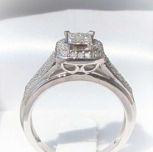 **PRINCESS DESIGNER [R41632]** DIAMOND RING [0.750ct] INVISIBLE SETTING [WHITE GOLD] - BUY SAFE