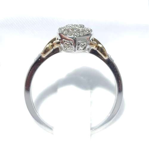 **MARQUISE DESIGN [R29451]** ROUND CUT [0.350ct] DIAMOND RING [TWO TONE GOLD] - BUY SAFE