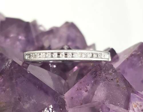 **GREAT BUY [R19419]** CHANNEL SETTING [0.125ct] DIAMOND BAND [WHITE GOLD] - BUY SAFE