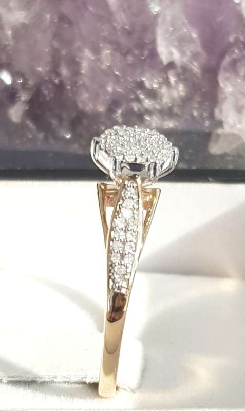 **NEW COLLECTION [R31639]** DESIGNER [0.350ct] DIAMOND RING [YELLOW GOLD] - BUY SAFE