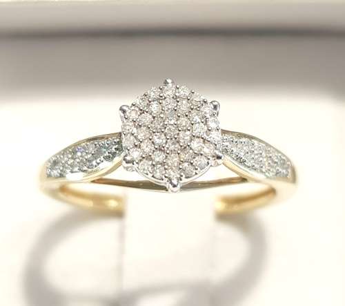 **NEW COLLECTION [R31639]** DESIGNER [0.350ct] DIAMOND RING [YELLOW GOLD] - BUY SAFE