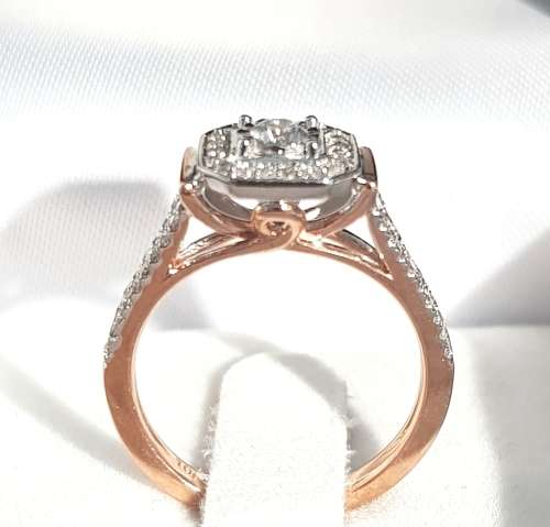 **ONCE-OFF [R41152]** PRINCESS DESIGNER [0.500ct] DIAMOND RING [WHITE/ROSE GOLD] - BUY SAFE