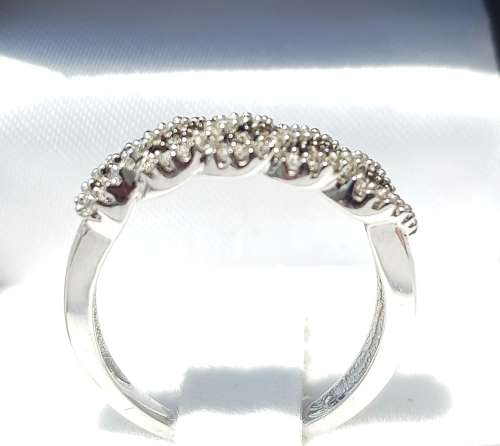 **GORGEOUS [R27381]** CHAMPAGNE & WHITE DIAMONDS | 0.450ct | RING | WHITE GOLD| - BUY SAFE