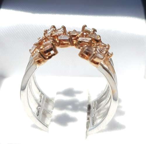 **PIECE OF ART  | R86542** NATURAL PINK DIAMOND | 1.00ct | RING | 18KT WHITE & ROSE GOLD - BUY SAFE