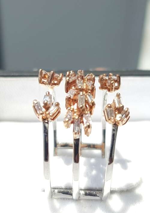 **PIECE OF ART  | R86542** NATURAL PINK DIAMOND | 1.00ct | RING | 18KT WHITE & ROSE GOLD - BUY SAFE