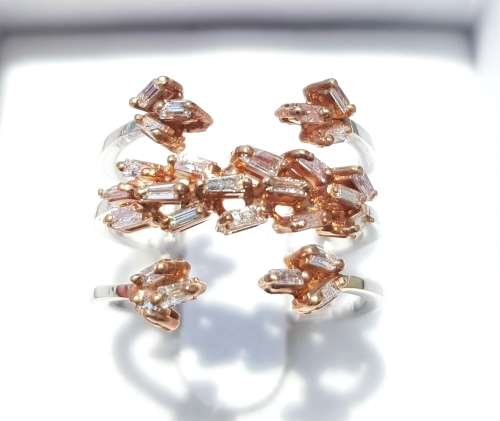 **PIECE OF ART  | R86542** NATURAL PINK DIAMOND | 1.00ct | RING | 18KT WHITE & ROSE GOLD - BUY SAFE