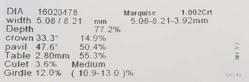 **CERTIFIED** MASSIVE | 1.002ct | MARQUISE CUT | COLOUR E | DIAMOND | SOUTH AFRICA - BUY SAFE