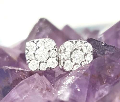 **DIAMOND STUDS | R25749** ROUND CUTS | 0.435ct | DIAMOND EARRINGS | WHITE GOLD -  BUY SAFE