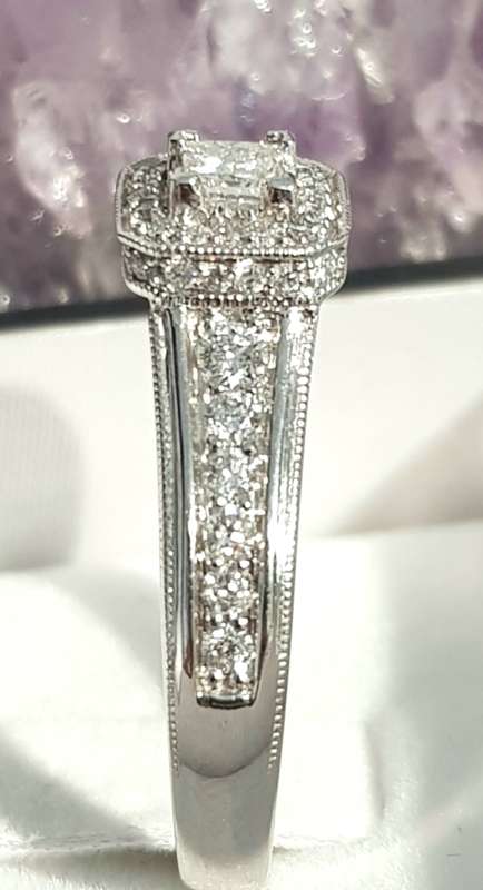 **ONCE-OFF DESIGNER PIECE | R58451** PRINCESS/ROUND CUT |1.00ct| DIAMOND RING |WHITE GOLD- BUY SAFE