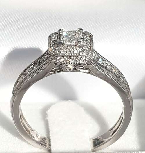 **ONCE-OFF DESIGNER PIECE | R58451** PRINCESS/ROUND CUT |1.00ct| DIAMOND RING |WHITE GOLD- BUY SAFE