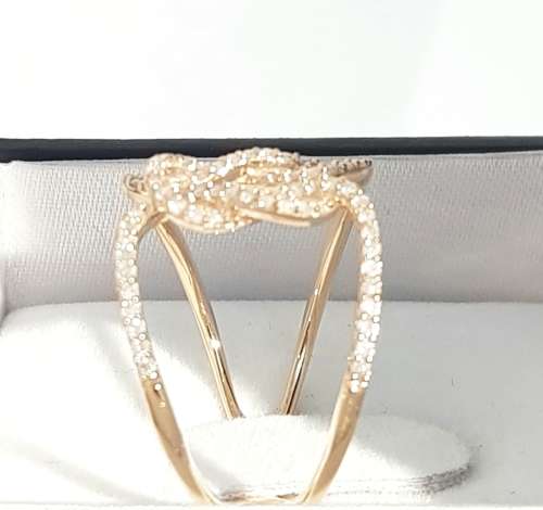 **GORGEOUS | R28384** TWIST DESIGN | 0.400ct | DIAMOND RING | YELLOW GOLD - BUY SAFE