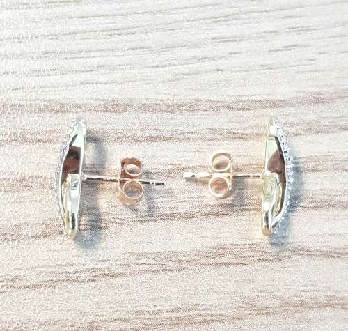 **EXQUISITE | R26893]** DESIGNER INFINITY | 0.175ct | DIAMOND EARRINGS | YELLOW GOLD - BUY SAFE