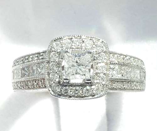 **HUGE DEAL | R70327** CHANNEL | ROUND / PRINCESS | 1.350ct | DIAMOND RING | WHITE GOLD - BUY SAFE